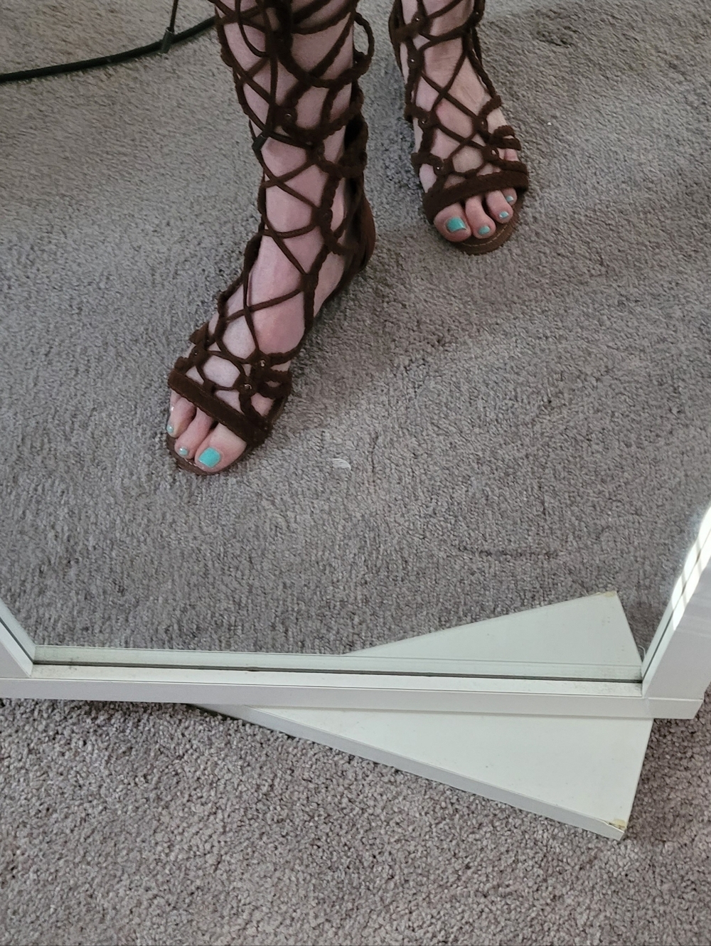Carlos by Carlos Santana Lace-Up Brown Roman Sandals - Picture 6 of 8